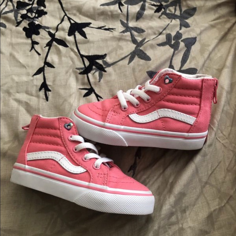 pink toddler girl vans high top